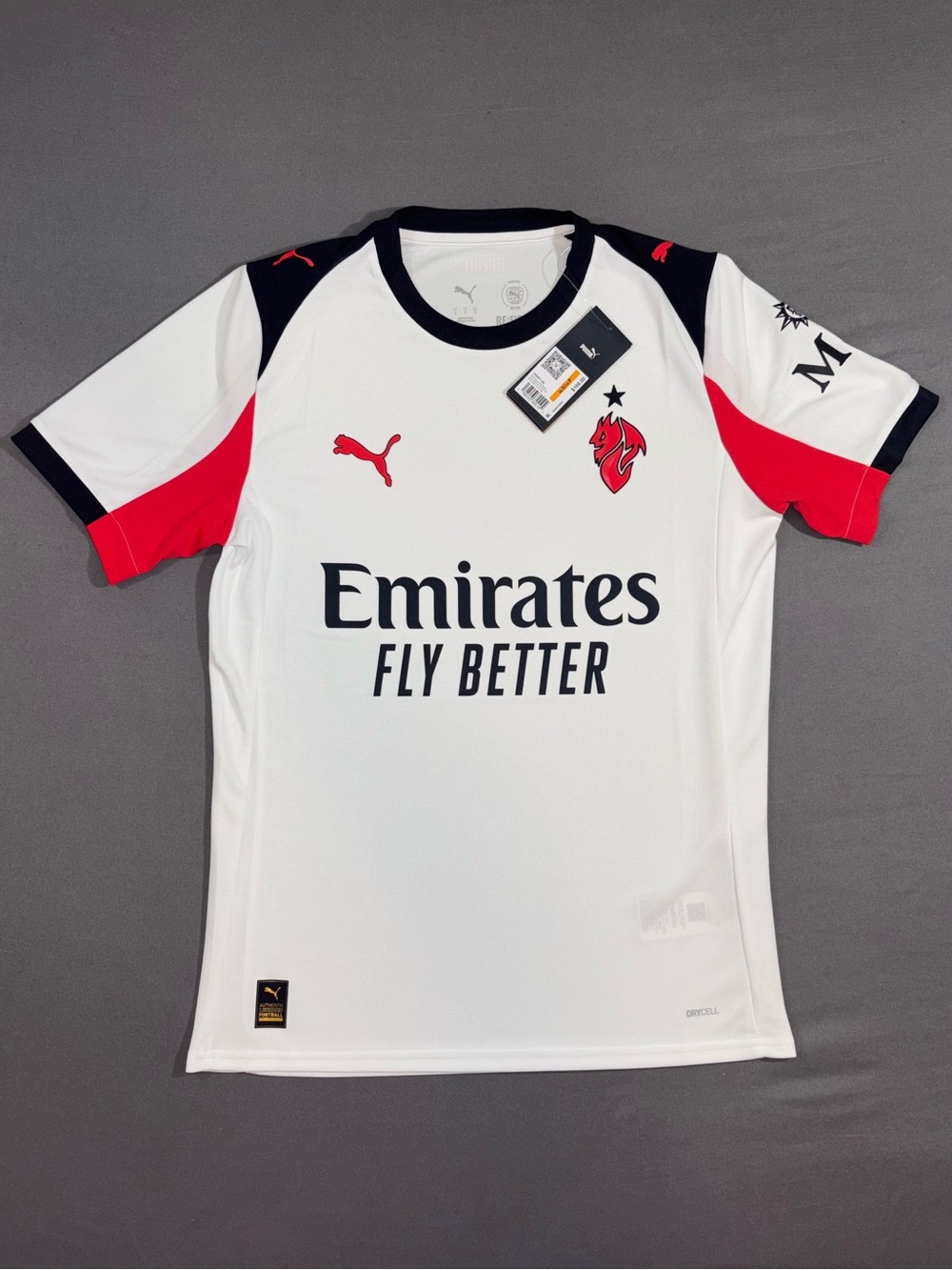 Men’s Puma AC Milan Soccer Jersey White Size SMALL
